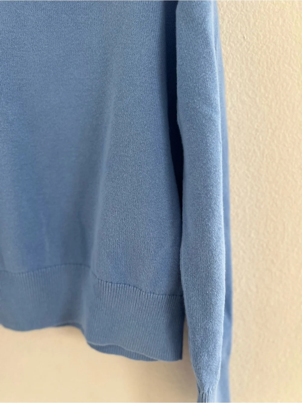GAP Light Blue Butterfly Crewneck Sweater with Pink Accents